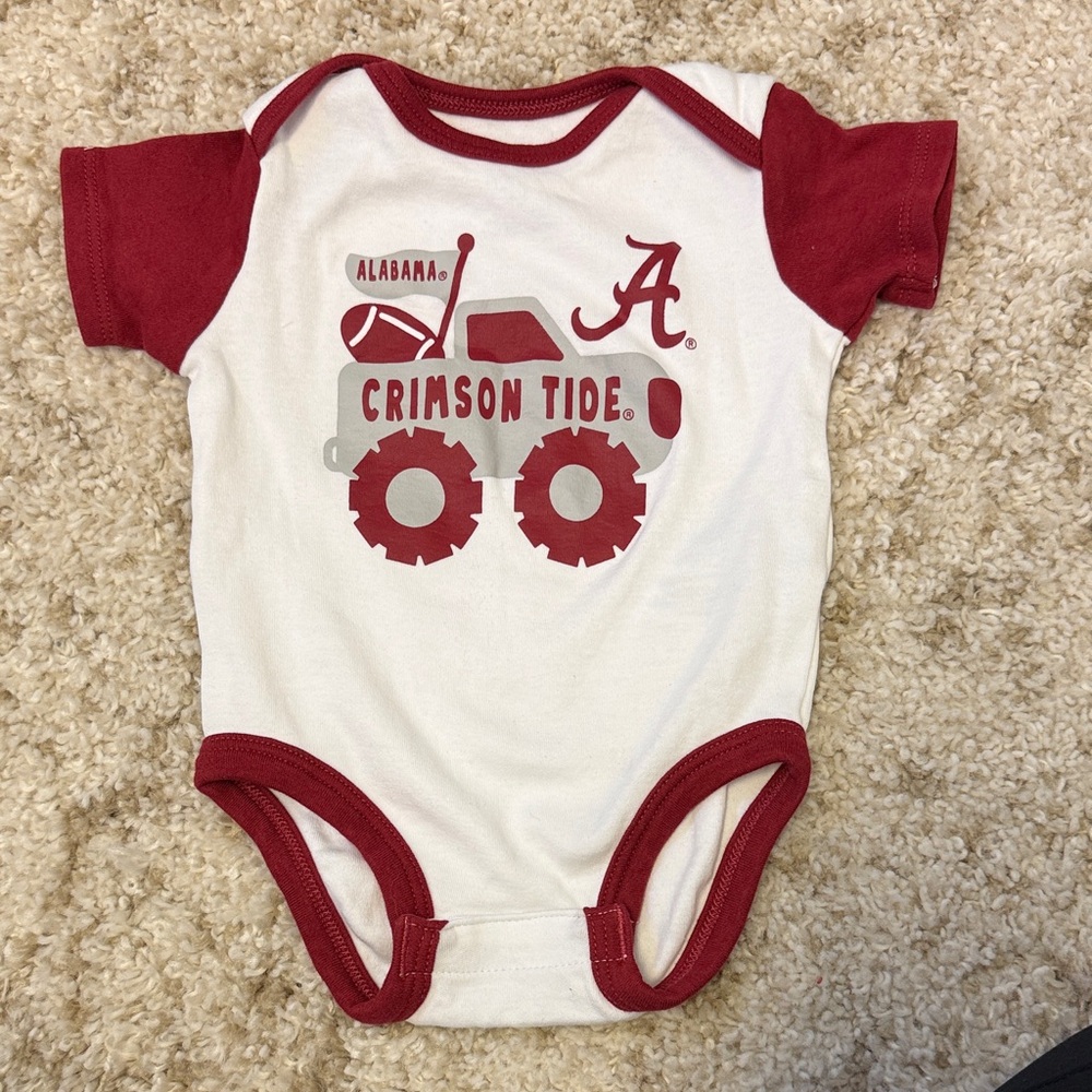 Alabama Crimson Tide Kids Bodysuit - Red & White